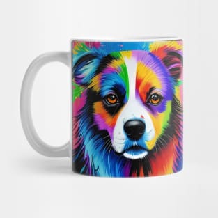 Cool Neon Puppy Print Mug